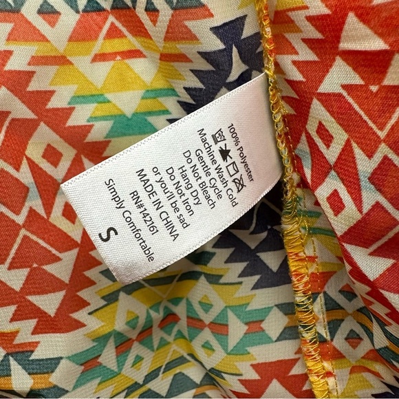 LULAROE Sheer Aztec Colorful Kimono Size Small - Picture 5 of 9
